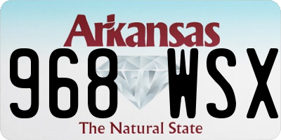 AR license plate 968WSX