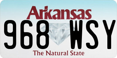 AR license plate 968WSY