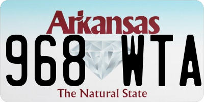 AR license plate 968WTA