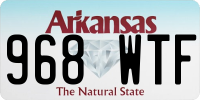 AR license plate 968WTF