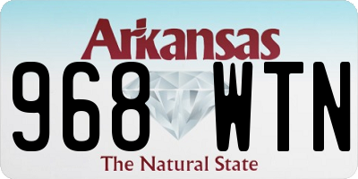 AR license plate 968WTN