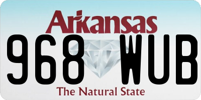 AR license plate 968WUB