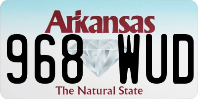 AR license plate 968WUD