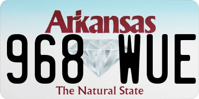 AR license plate 968WUE