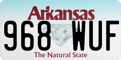 AR license plate 968WUF