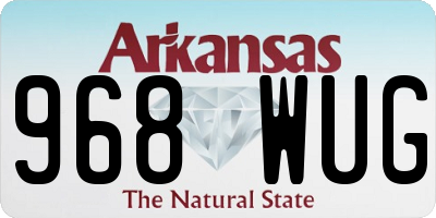 AR license plate 968WUG