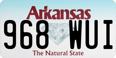 AR license plate 968WUI