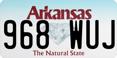 AR license plate 968WUJ