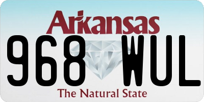 AR license plate 968WUL