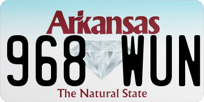 AR license plate 968WUN
