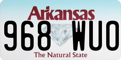 AR license plate 968WUO