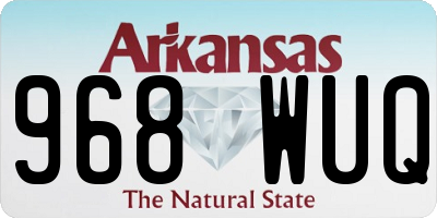 AR license plate 968WUQ