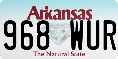 AR license plate 968WUR