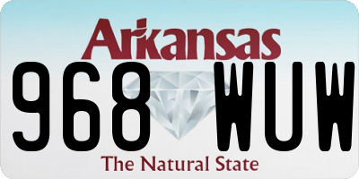 AR license plate 968WUW