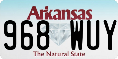 AR license plate 968WUY