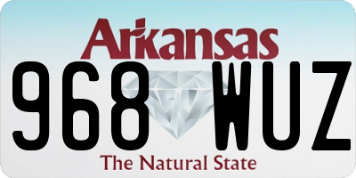AR license plate 968WUZ