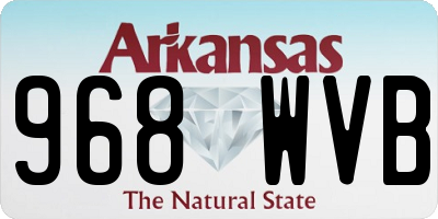 AR license plate 968WVB