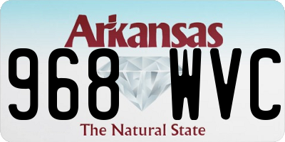 AR license plate 968WVC
