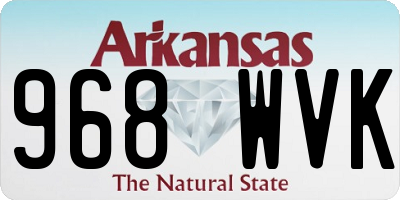 AR license plate 968WVK