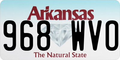 AR license plate 968WVO