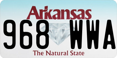 AR license plate 968WWA