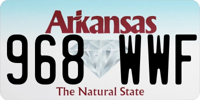 AR license plate 968WWF