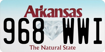 AR license plate 968WWI