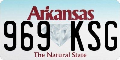 AR license plate 969KSG
