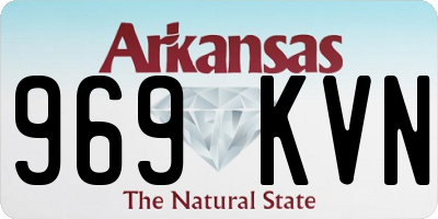 AR license plate 969KVN