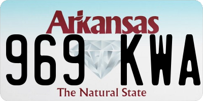 AR license plate 969KWA