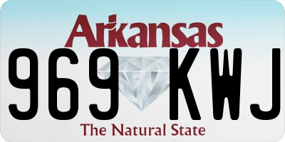 AR license plate 969KWJ