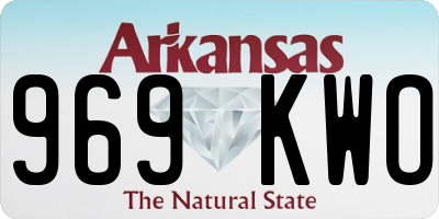 AR license plate 969KWO