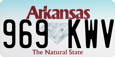 AR license plate 969KWV