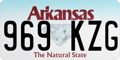 AR license plate 969KZG