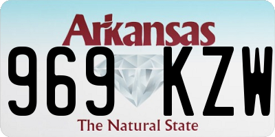 AR license plate 969KZW