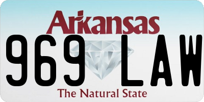 AR license plate 969LAW