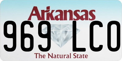AR license plate 969LCO
