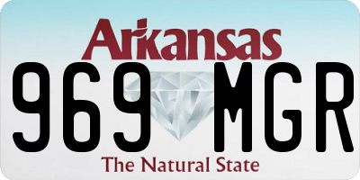AR license plate 969MGR