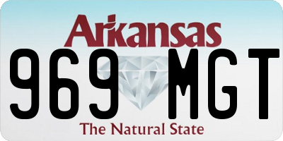 AR license plate 969MGT