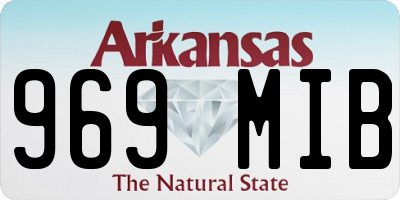 AR license plate 969MIB