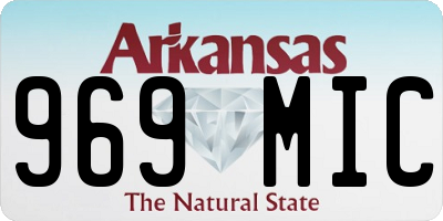 AR license plate 969MIC