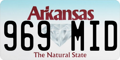AR license plate 969MID