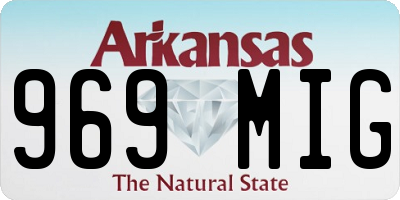 AR license plate 969MIG