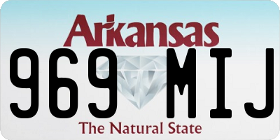 AR license plate 969MIJ