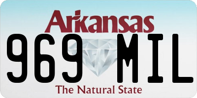AR license plate 969MIL