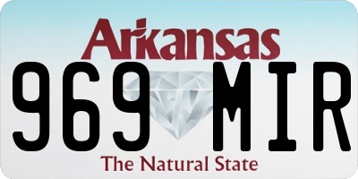 AR license plate 969MIR