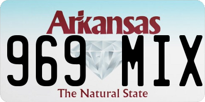 AR license plate 969MIX