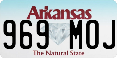 AR license plate 969MOJ