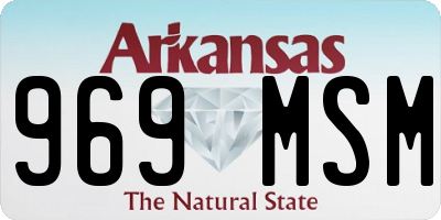 AR license plate 969MSM