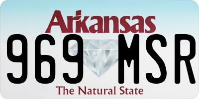 AR license plate 969MSR